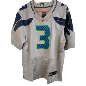Nike Seattle Seahawks Russell Wilson NFL Alternate Jersey Grey Size 40 M 8325 GU
